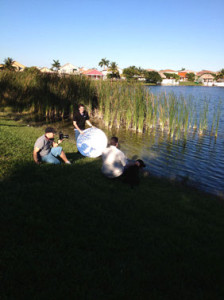 Miami's Pit Fall Behind The Scenes - crew in front of lake 2
